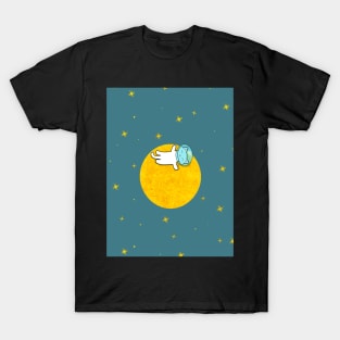 Cat, Moon, Stars T-Shirt